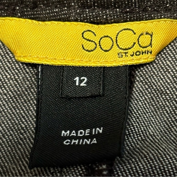 ST. JOHN Dark Gray Pants Size 12 Like New Condition Women’s Pants - Picture 2 of 6